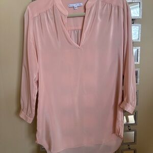 Amanda Uprichard Light Pink Satin Blouse